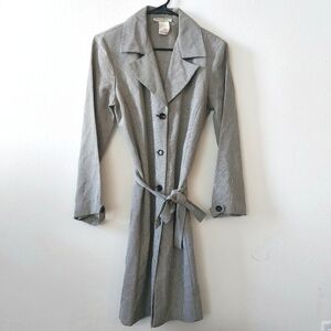 Vintage Dawn Joy Belted Houndstooth Jacket Dress